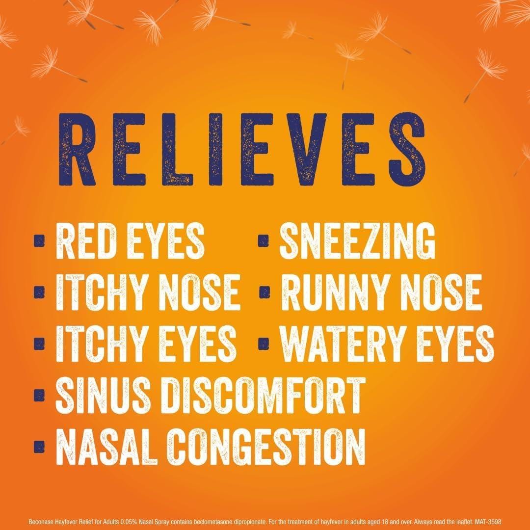 Experience 24-Hour Hayfever Relief with Beconase 8-in-1 Nasal Spray: Portable, Non-Drowsy, and Effective Against All Common Symptoms