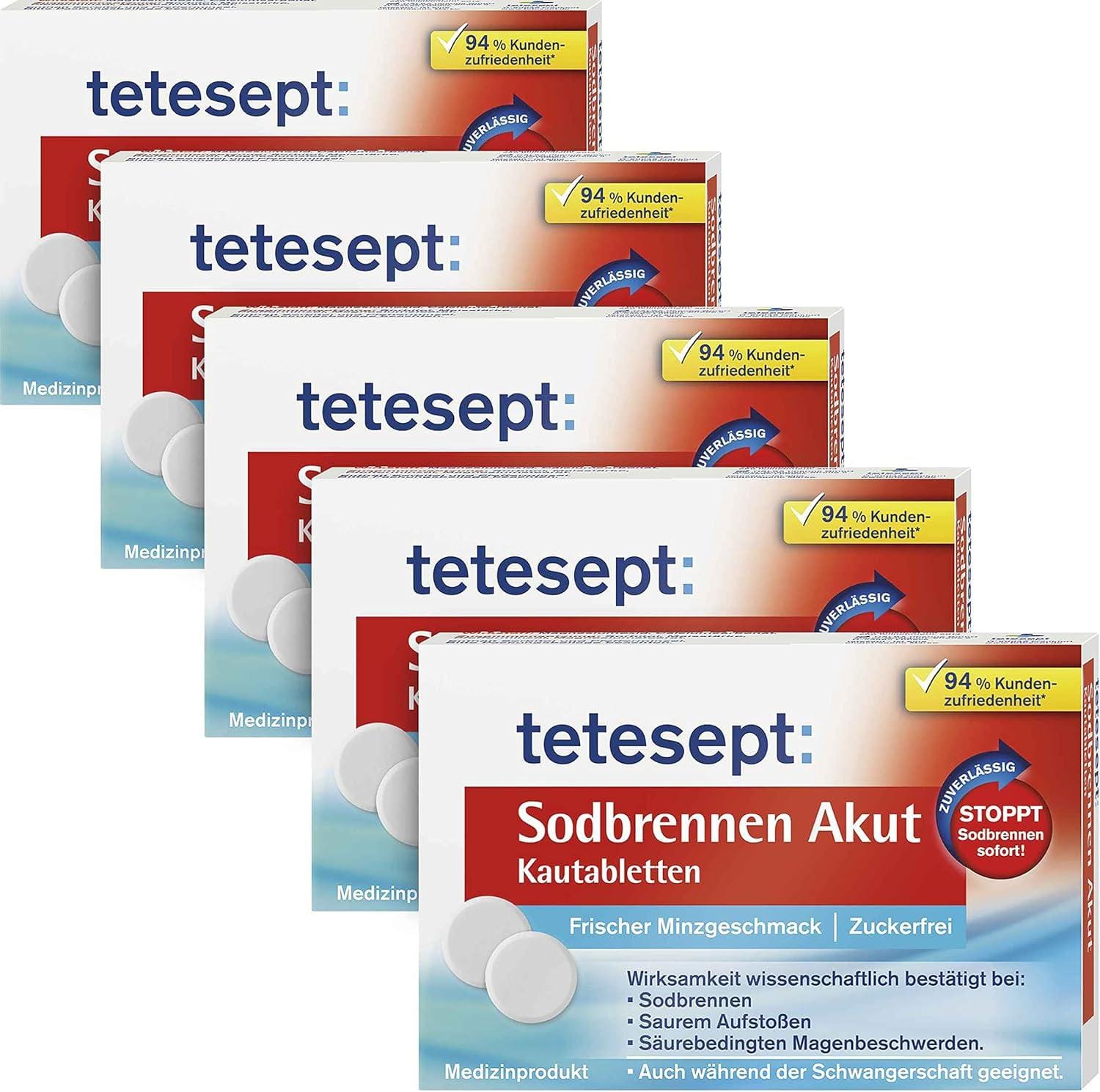 Nie wieder Sodbrennen? Unser Test der Tetesept Akut Sodbrennen Kautabletten (5x20): Wirkt es wirklich so gut?