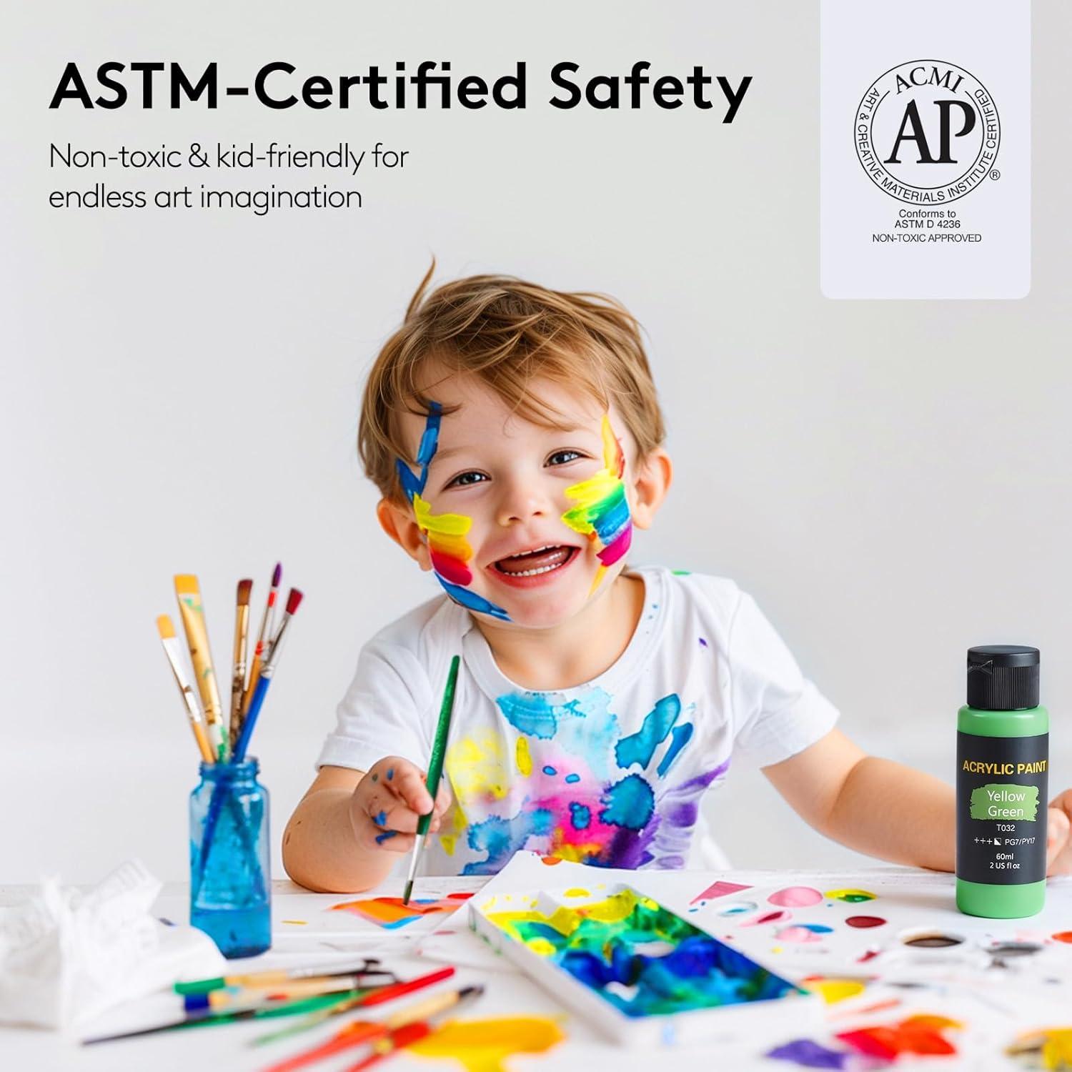 Unleash Your Inner Artist: Our Review of the 24-Color Acrylic Paint Set with Brushes - A Must-Have for Beginners to Professionals!