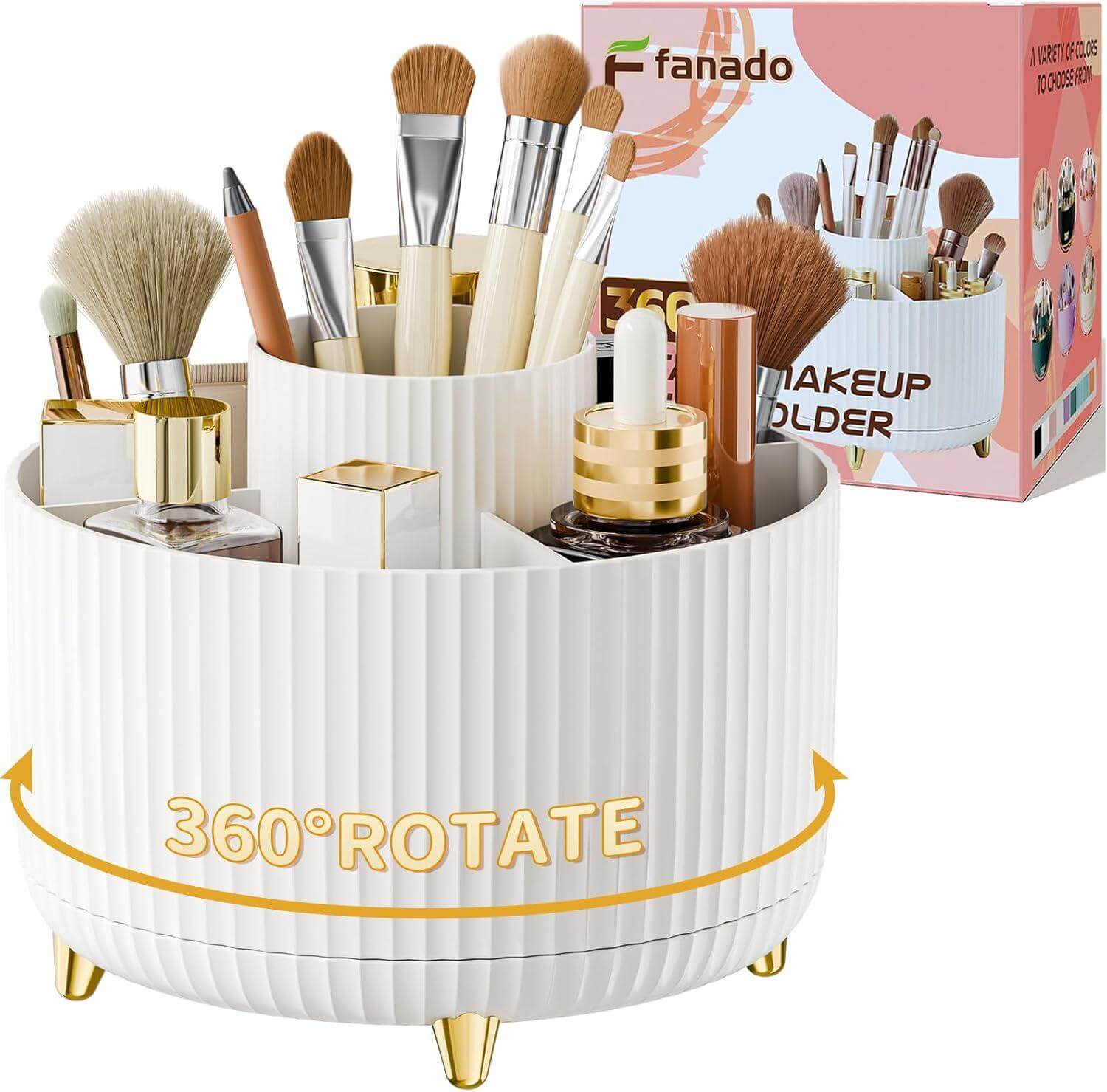 Our Take on the 360° Rotate Makeup Brush Holder Organizer