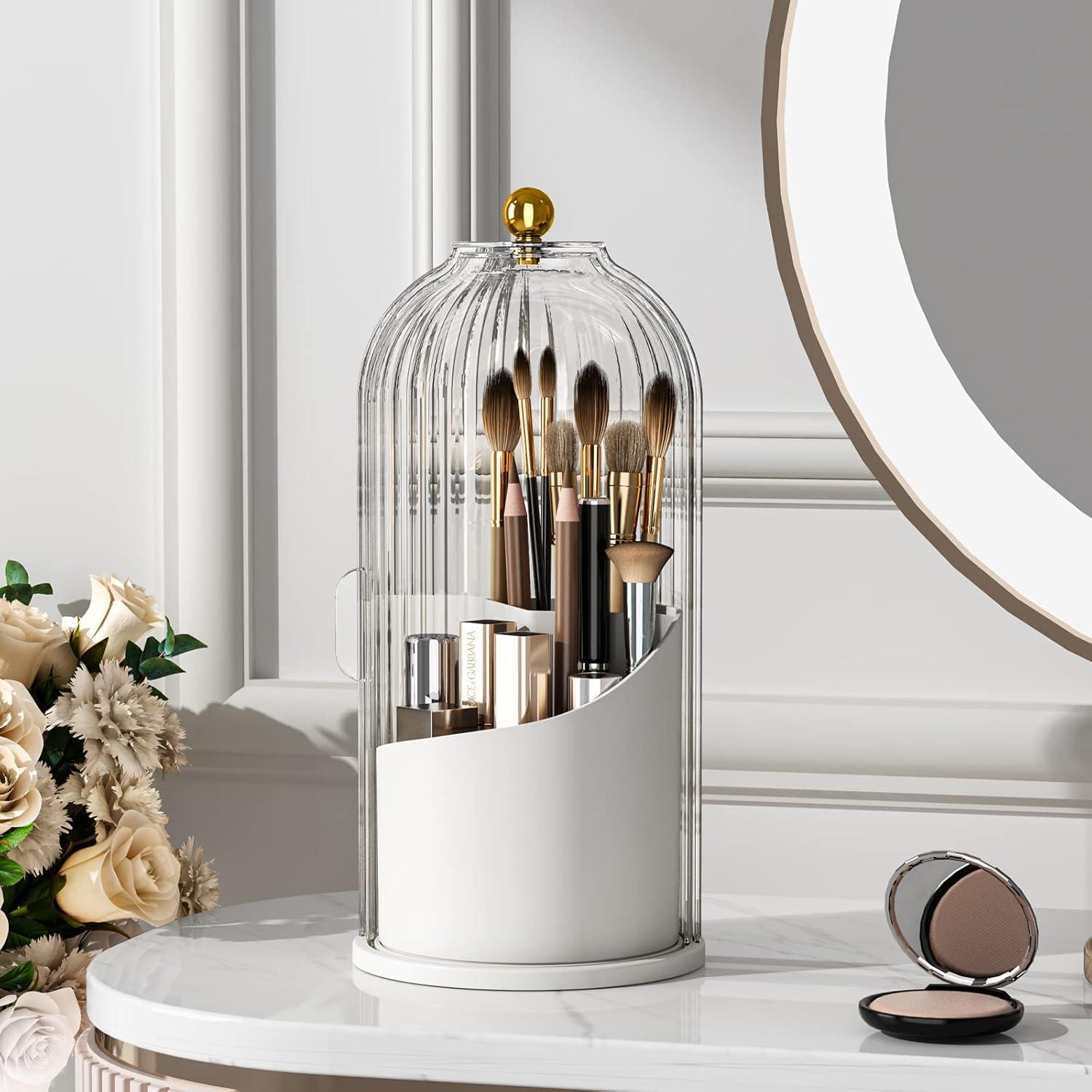 How We Organize with the 360° Rotating Makeup Brush Holder
