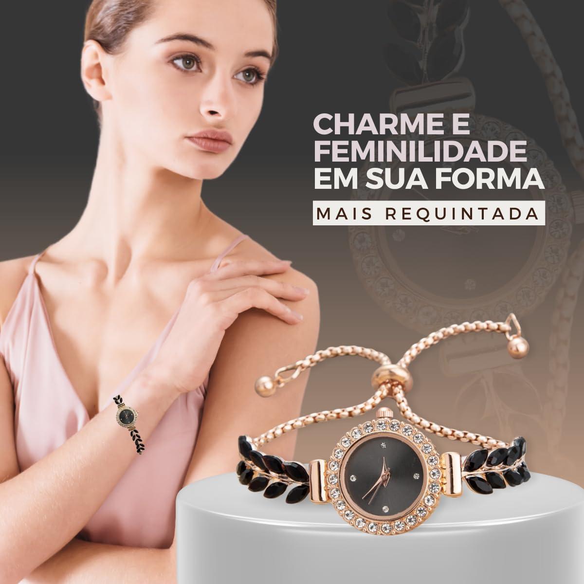 Relógio Ultrafino Ouro Negro: Sofisticação e Elegância no Pulso
