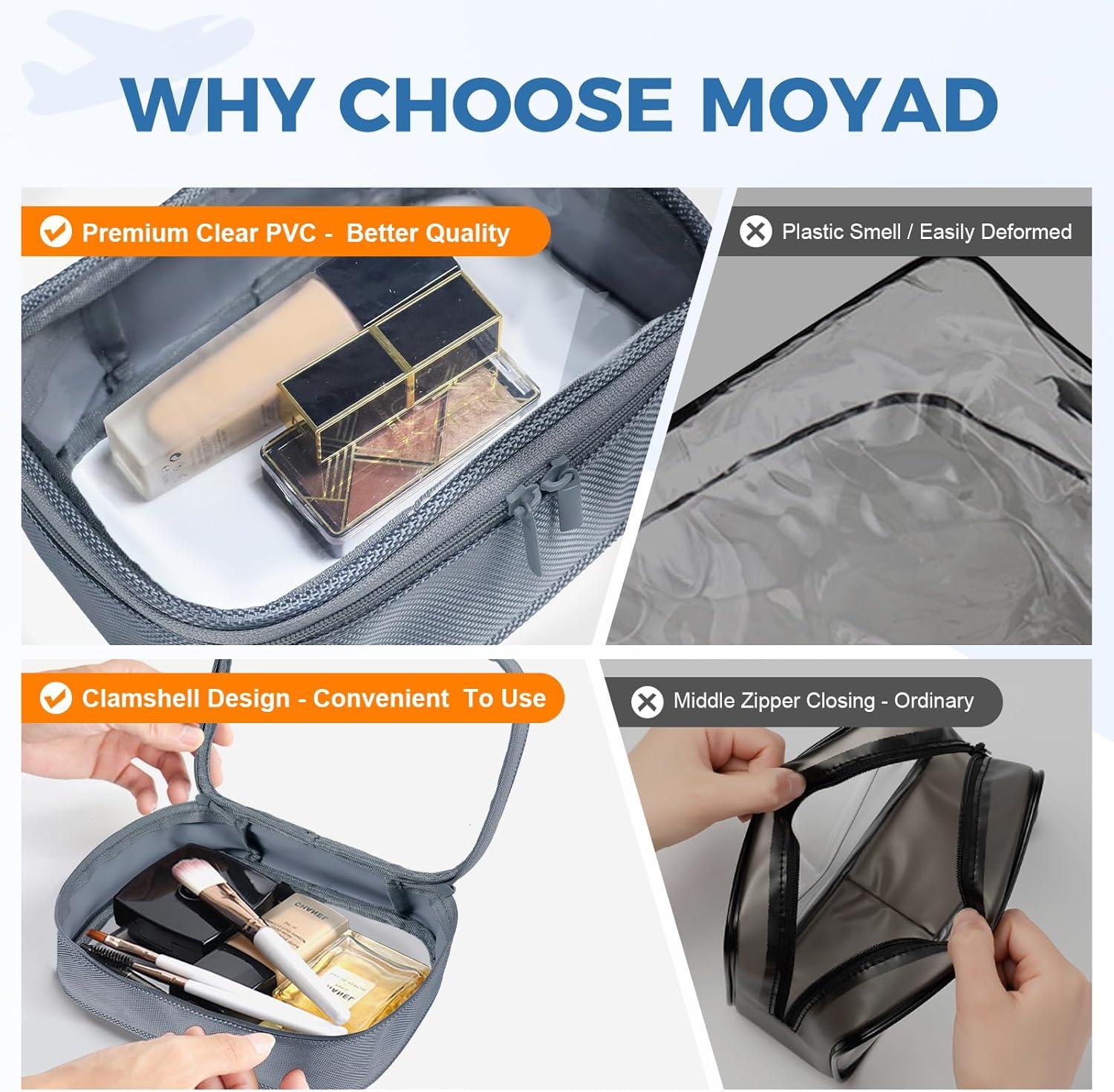 Travel Smart with Moyad's Clear TSA-Approved Toiletry Bag
